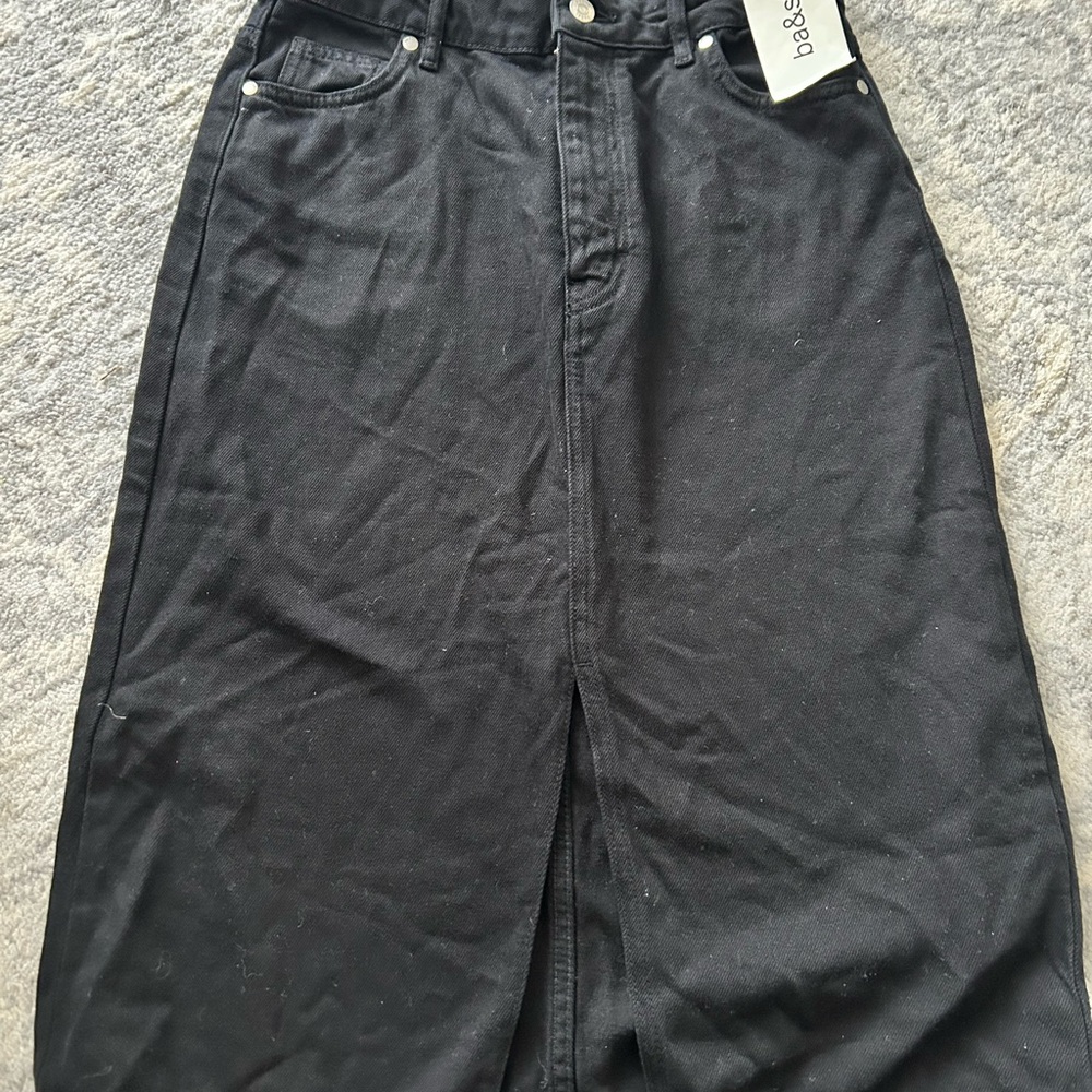 ba&sh black Denim Skirt